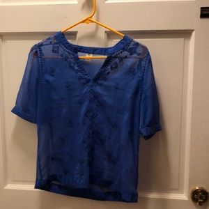 Sheer blue Old Navy top